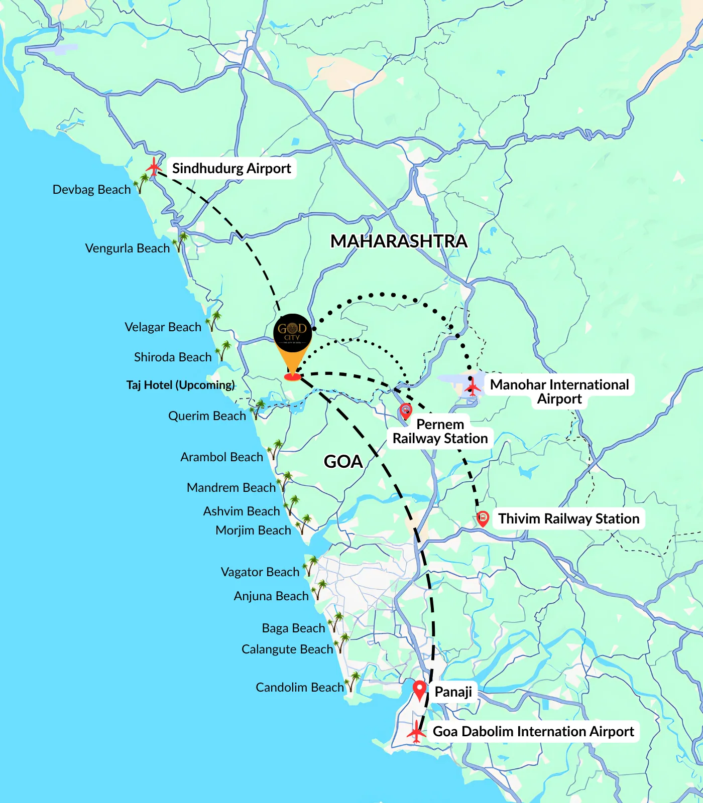 God City North Goa location advantage visual